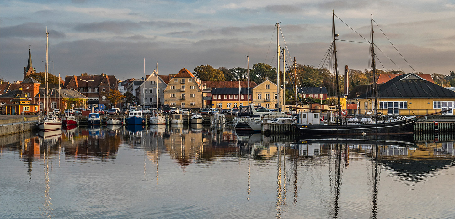 Rudkøbing set fra havnen - Langeland