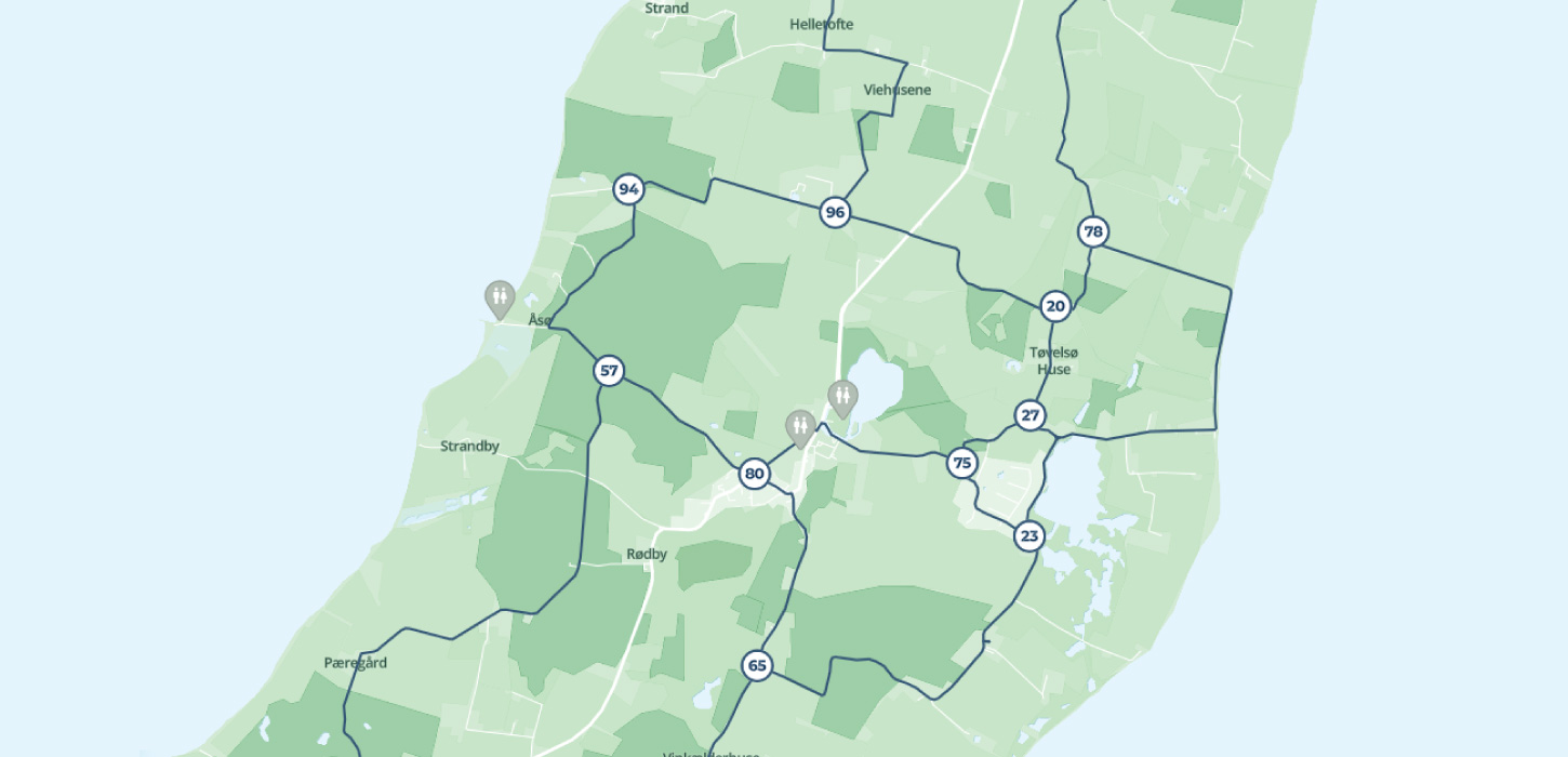 Det nye cykelnet på Langeland